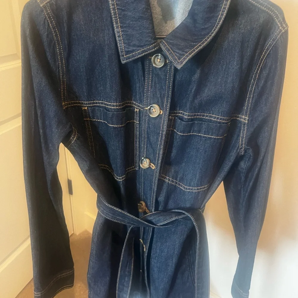 CAbi Dark Blue Denim Button-Up jacket - Picture 1 of 5